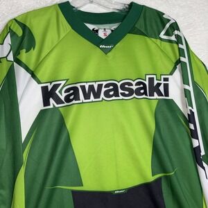 Thor Kawasaki Motocross Jersey Size Small Long Sleeve Phase PS Elbow Pad